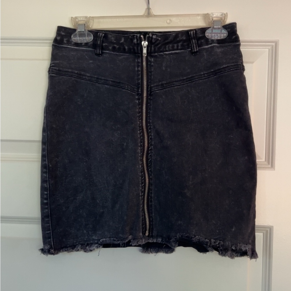 Black Denim Skirt